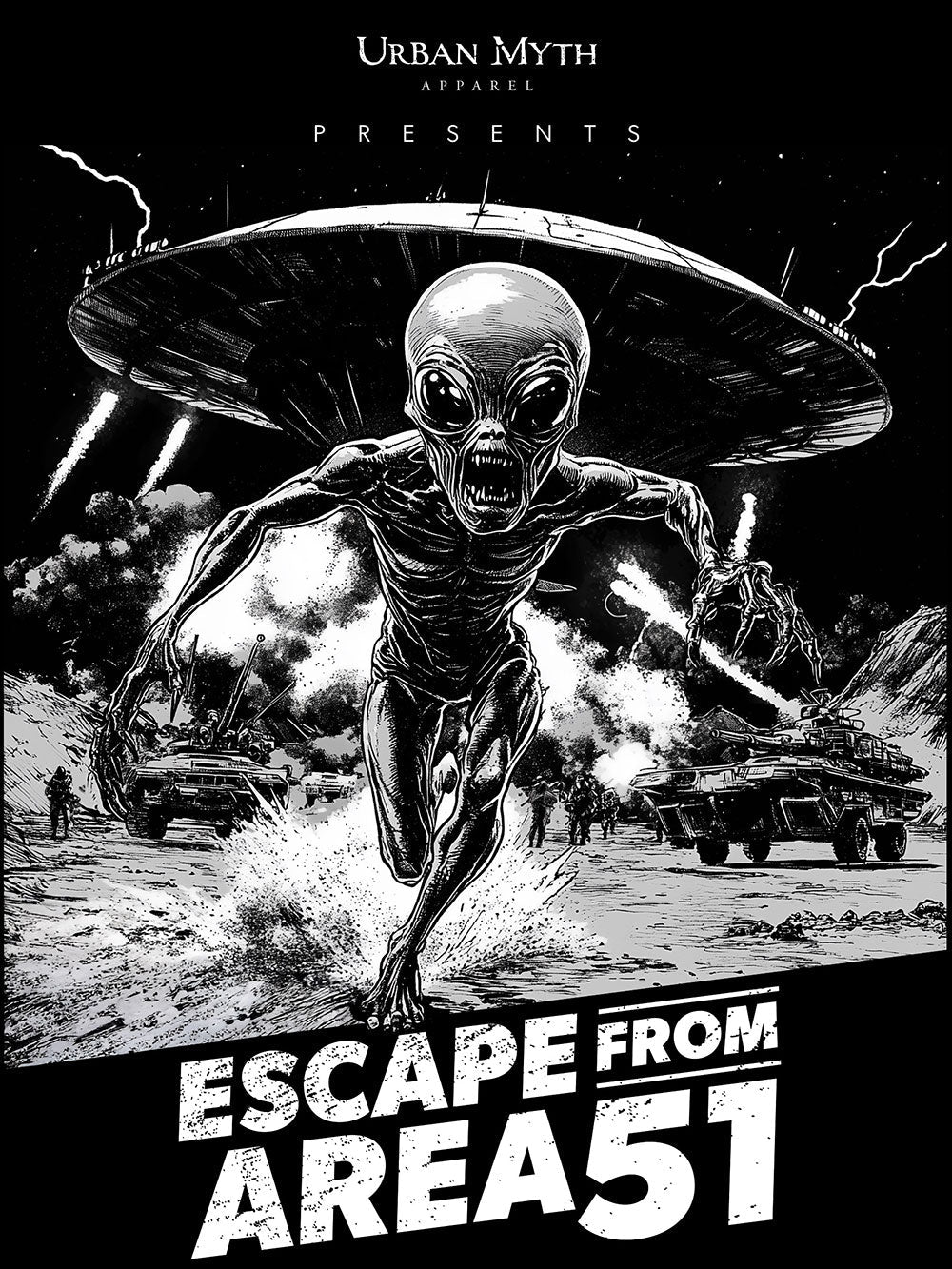 AREA 51: The Escape Tee - Urban Myth Apparel