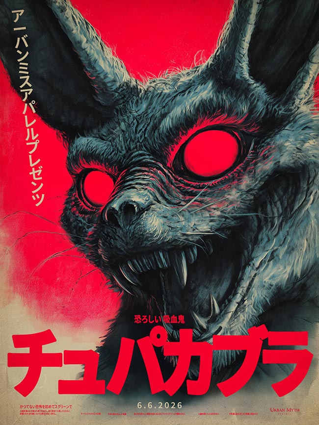 Chupacabra Japanese Poster Tee - Urban Myth Apparel