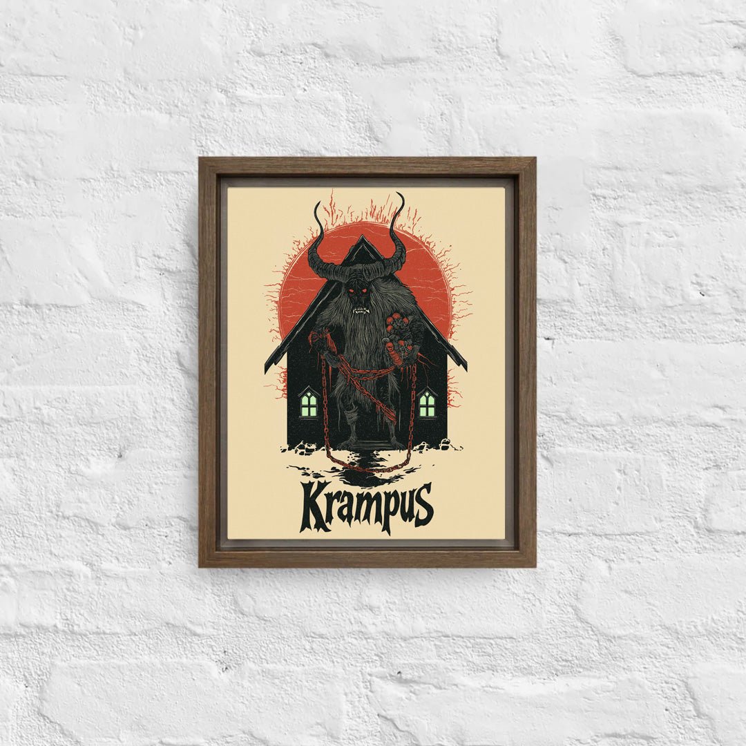 Krampus Framed Canvas - Urban Myth Apparel