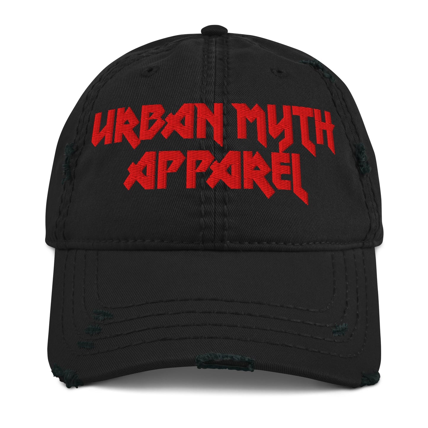 Metal Logo Distressed Dad Hat - Urban Myth Apparel
