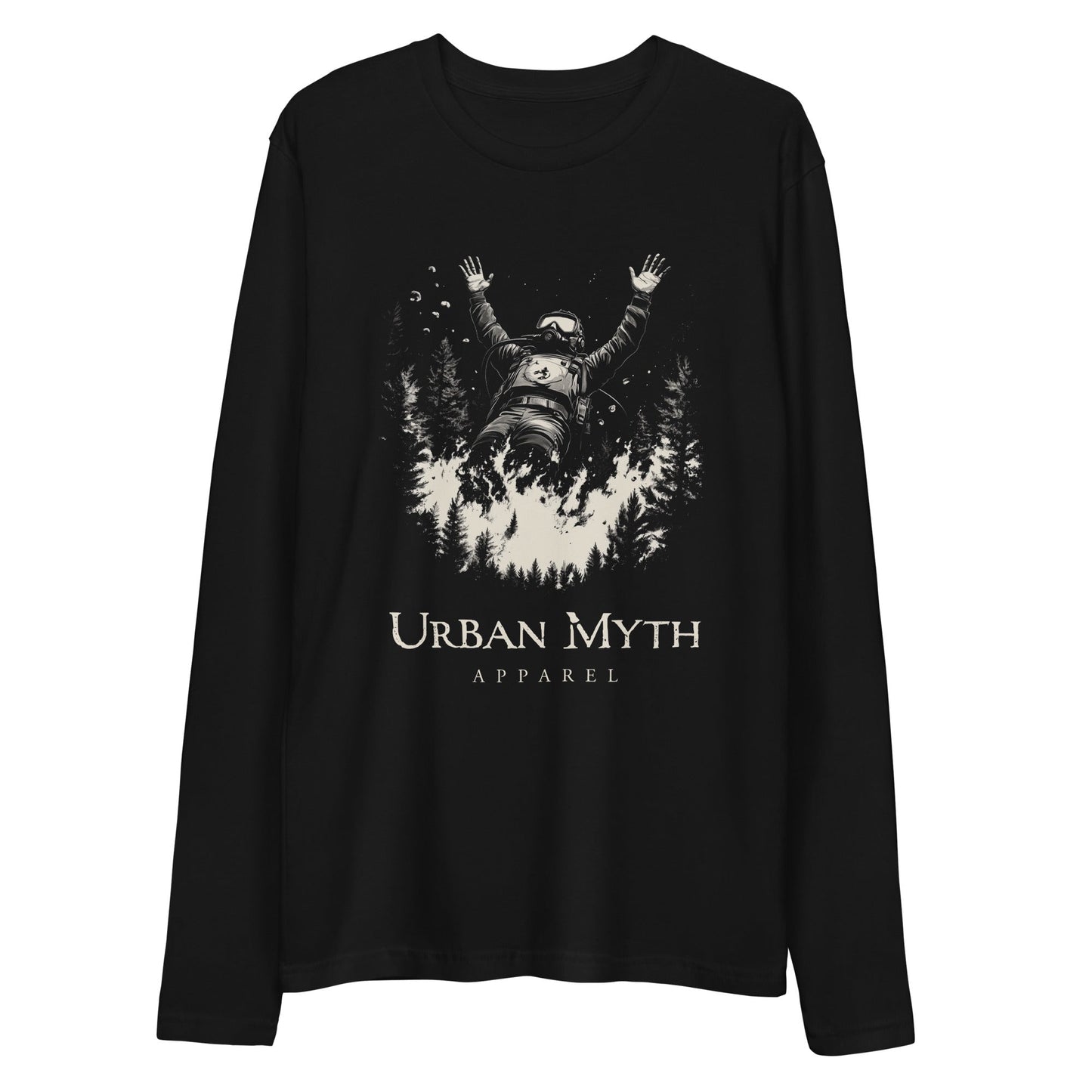 Water Bomber Long Sleeve Fitted Crew - Urban Myth Apparel