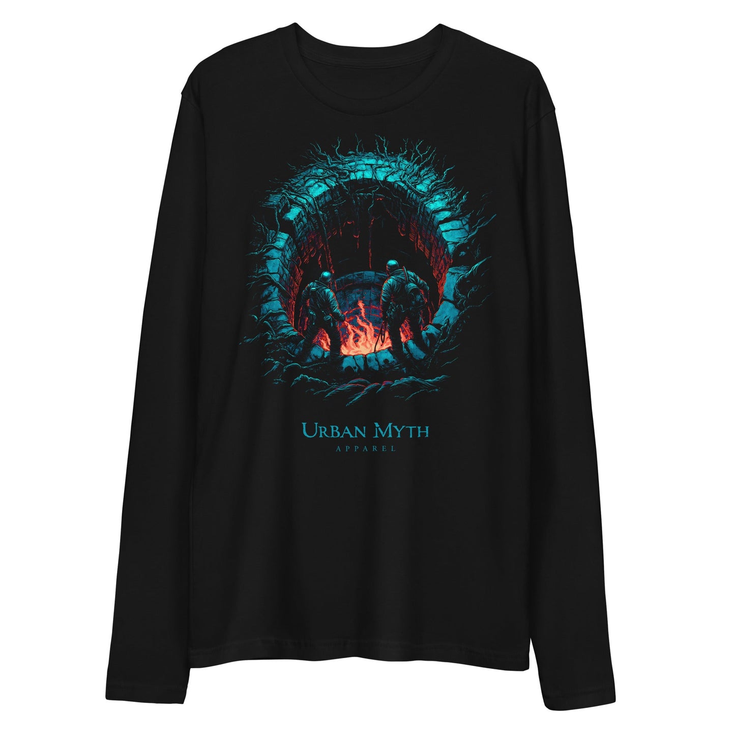 Well to Hell Long Sleeve Fitted Crew - Urban Myth Apparel