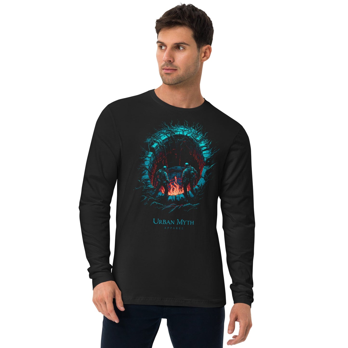 Well to Hell Long Sleeve Fitted Crew - Urban Myth Apparel