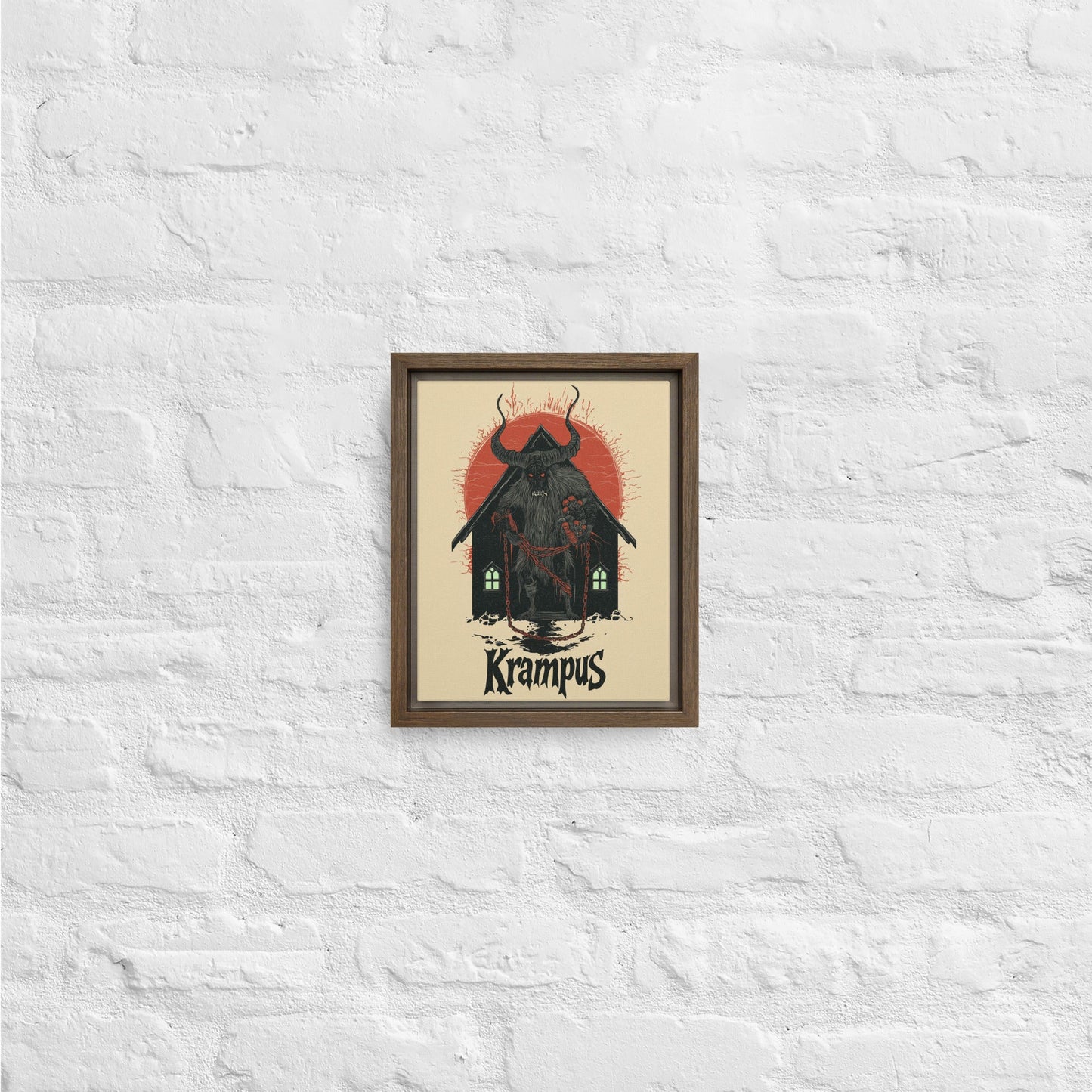 Krampus Framed Canvas - Urban Myth Apparel