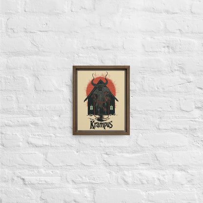 Krampus Framed Canvas - Urban Myth Apparel