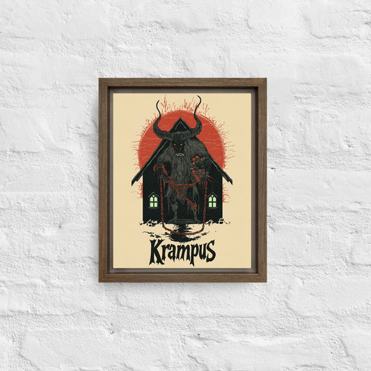 Krampus Framed Canvas - Urban Myth Apparel