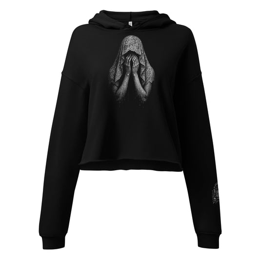 La Llorona Under the Veil Women's Crop Hoodie - Urban Myth Apparel