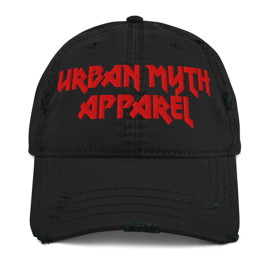Metal Logo Distressed Dad Hat - Urban Myth Apparel