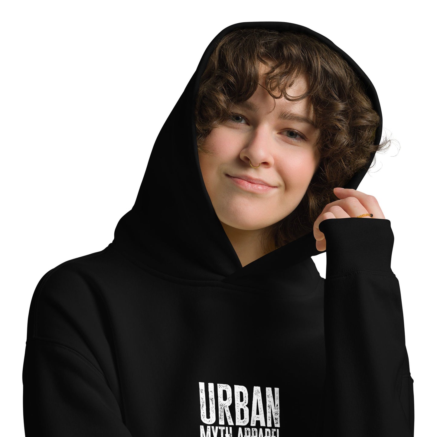 Mothman Logo Unisex Oversized Hoodie - Urban Myth Apparel