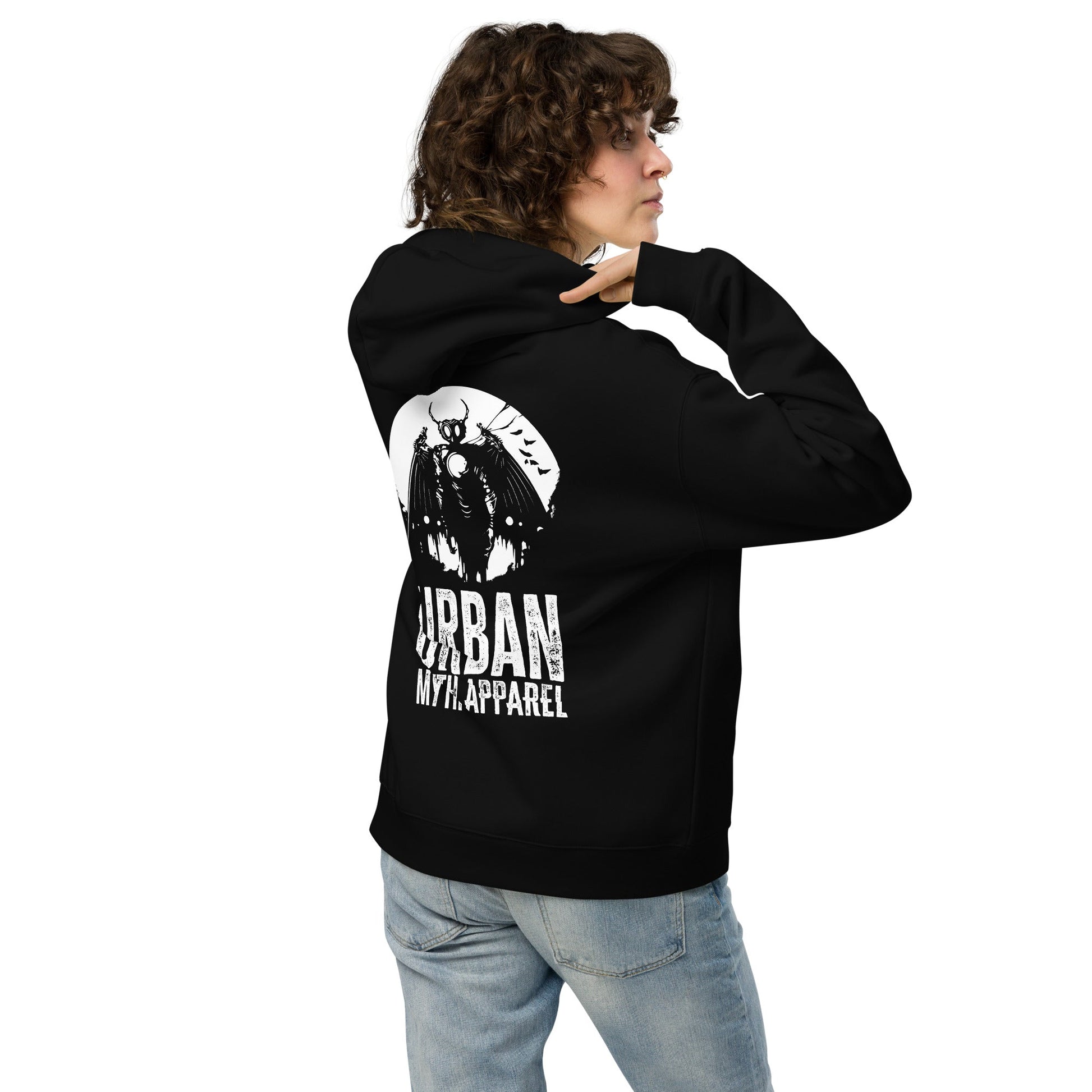 Mothman Logo Unisex Oversized Hoodie - Urban Myth Apparel